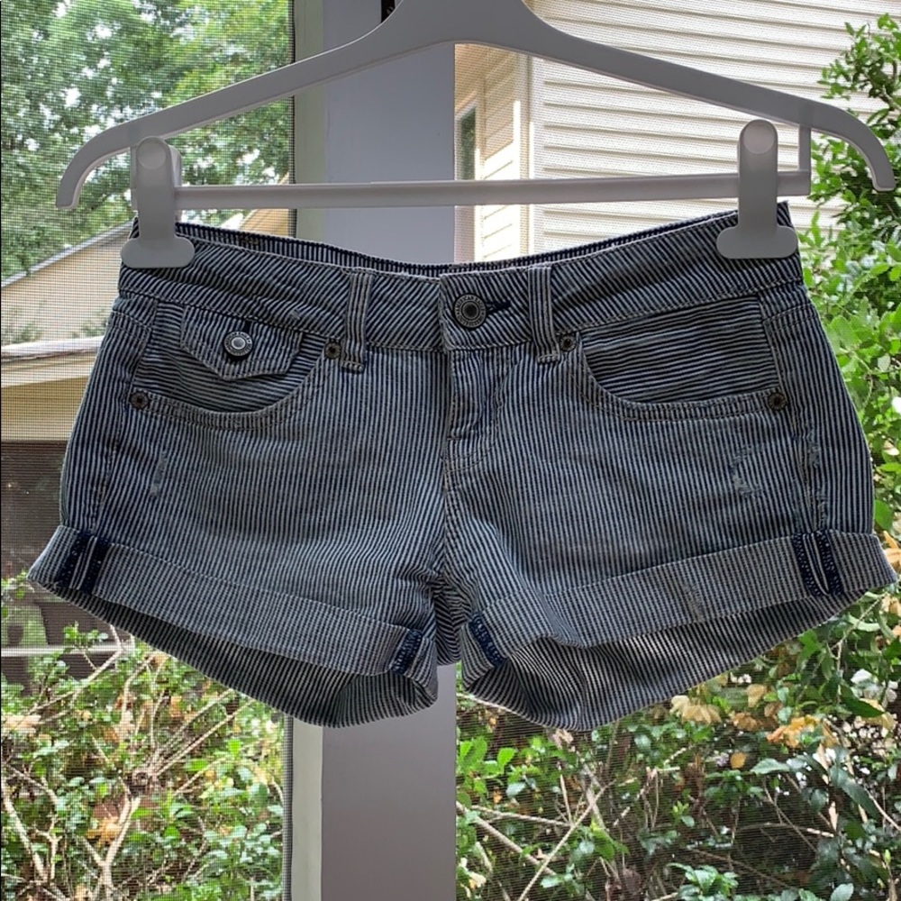 American Eagle striped shorts size 0